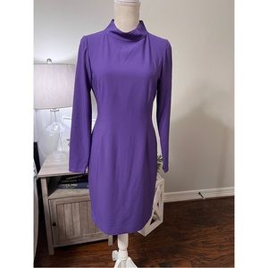 Cremieux Tailor Fit Long Sleeve Royal Mid Length Dress Size 2